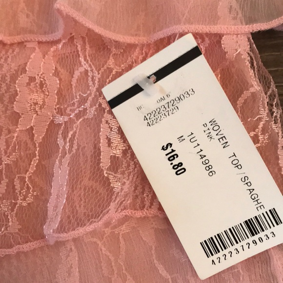 PINK LACE LAYERED TANK WITH SILK DETAIL - Picture 2 of 3